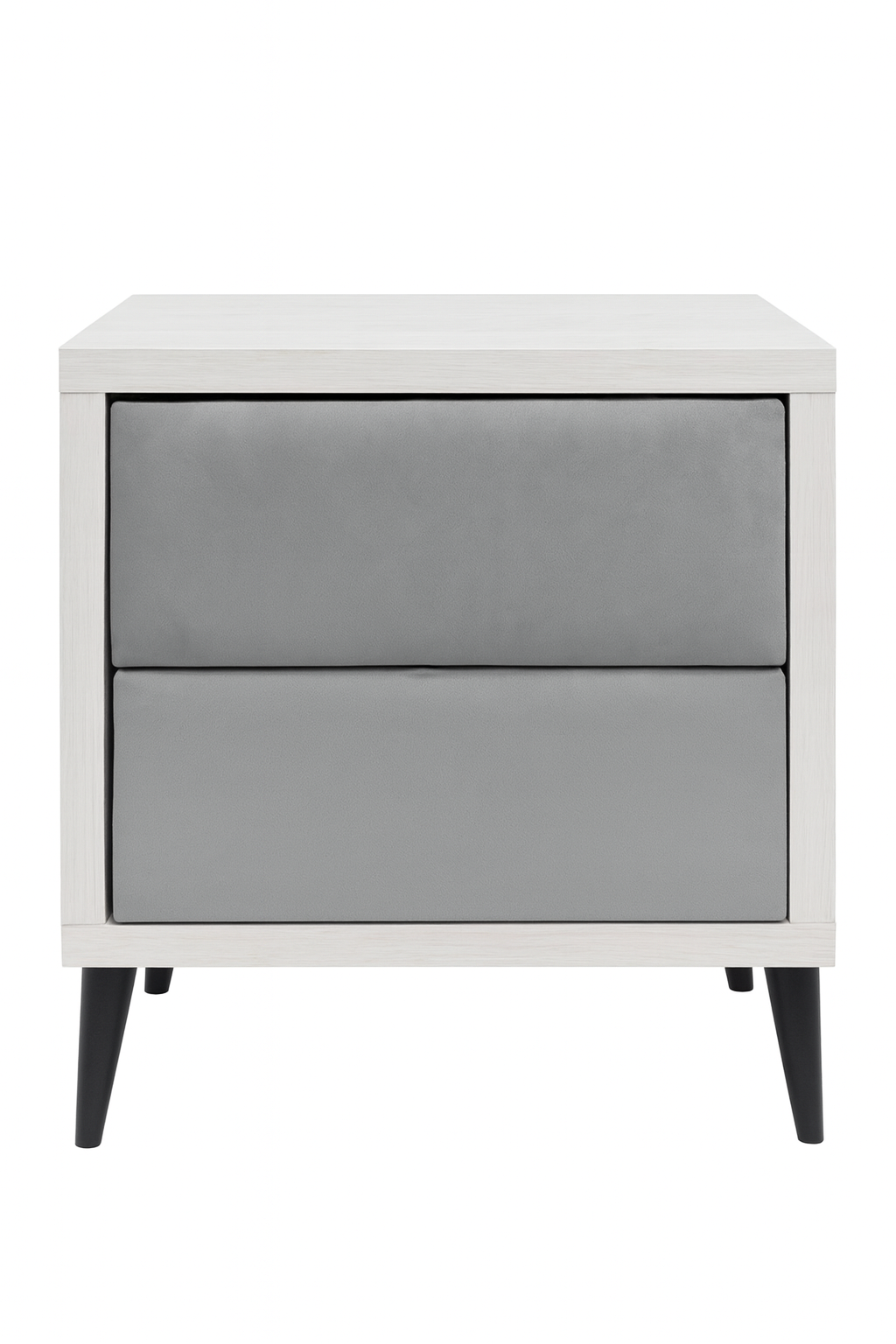 1744- Mesita de noche con cajones tapizado